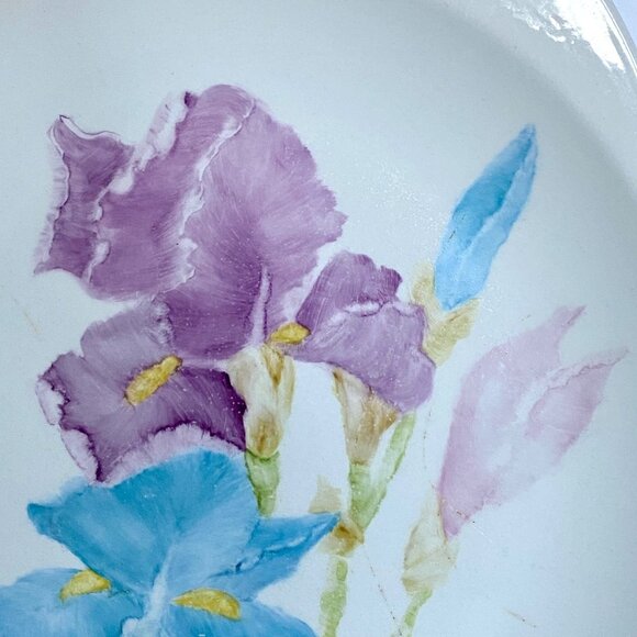 D Schultz Irises Hand Painted JG Meakin Studio England Serving Dish 12x9.5x1in - Picture 3 of 11